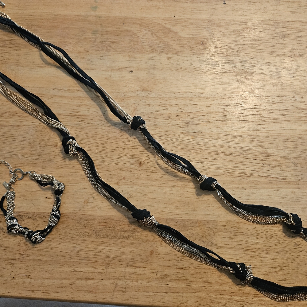 Lane Bryant Black and Gold Jewelry Set